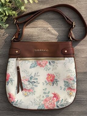 Fiorelli Floral Crossbody Purse Cottagecore Boho Vegan Leather Bag